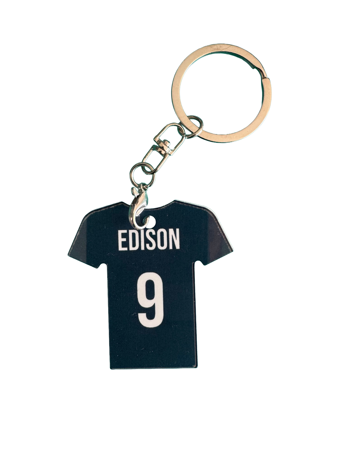 Personalised Football Shirt Keyring – Custom Name, Number - Any Kit