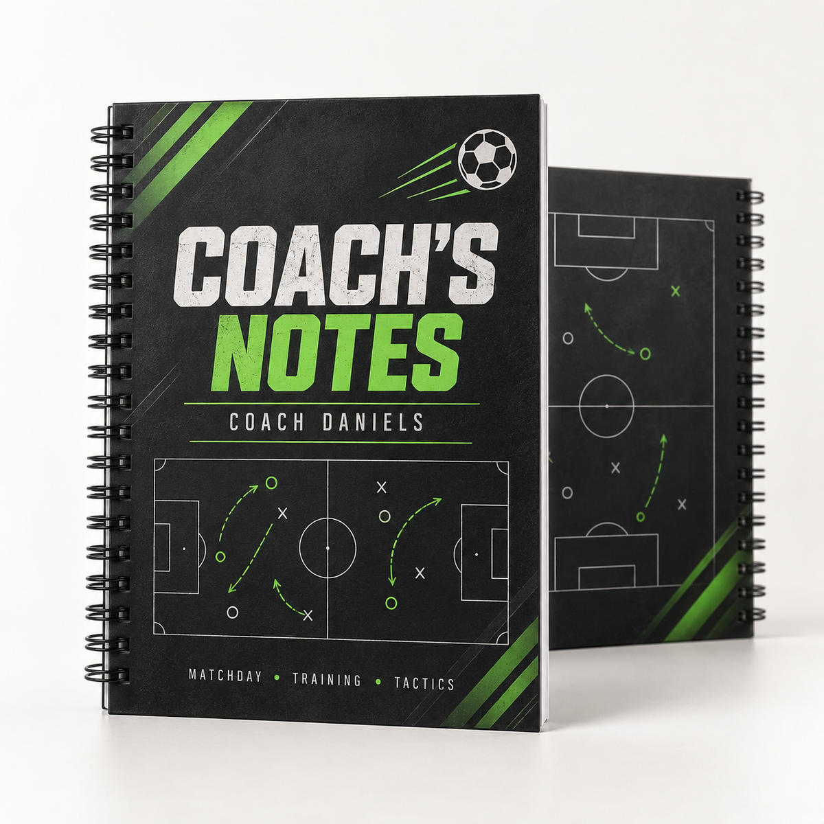 Personalised Football Coach A5 Notebook – Custom Name