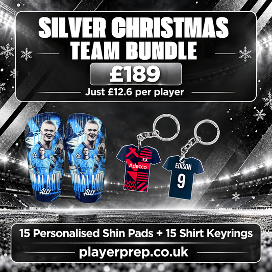 Silver Christmas football team bundle for fifteen players