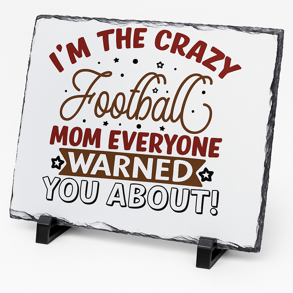 Personalised football mum photo slate keepsake