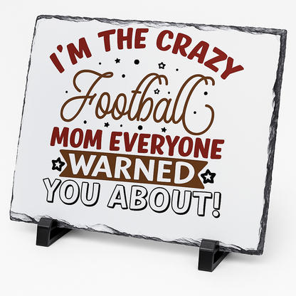 Personalised football mum photo slate keepsake