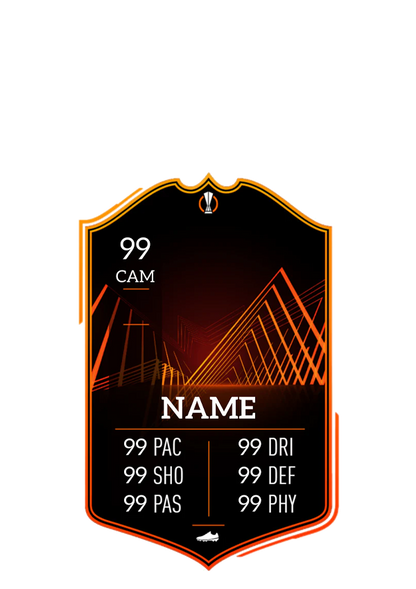 Personalised Metal Football Stat Card Gift -A4 size