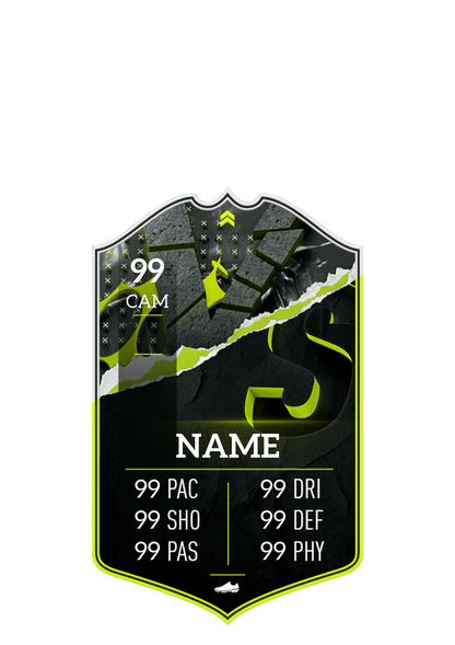 Personalised Metal Football Stat Card Gift -A4 size
