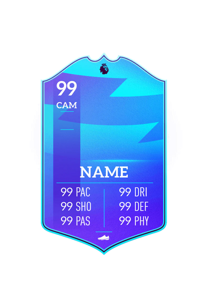 Personalised Metal Football Stat Card Gift -A4 size
