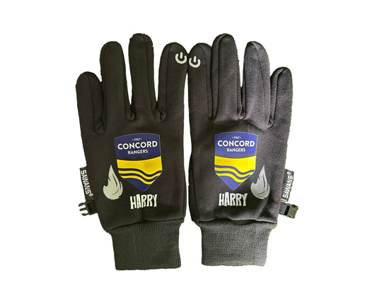 Personalised football grip gloves