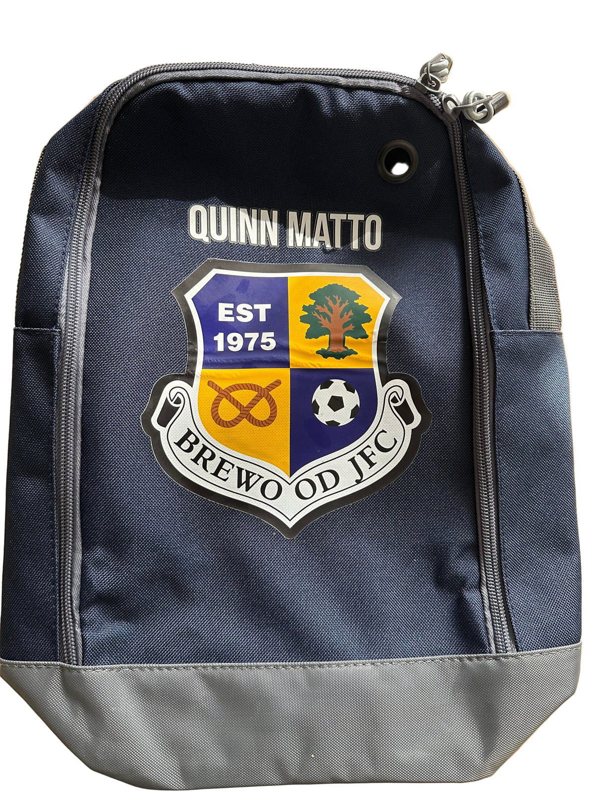 Personalised football boot and shoe bag