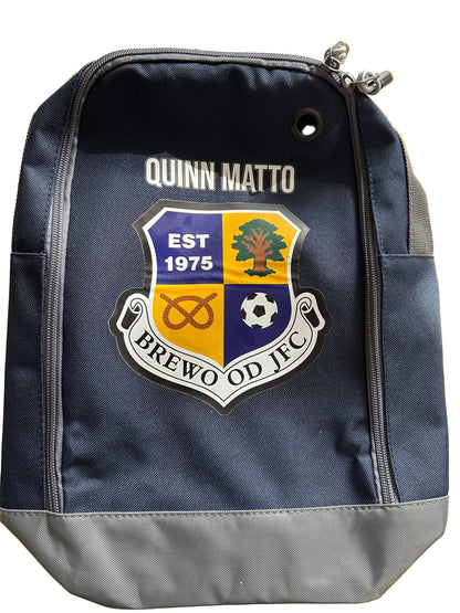 Personalised football boot and shoe bag