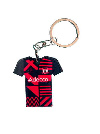 Personalised Football Shirt Keyring – Custom Name, Number - Any Kit