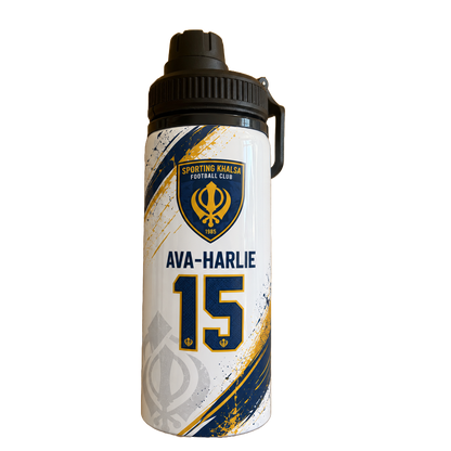 Personalised 600ml football water bottle