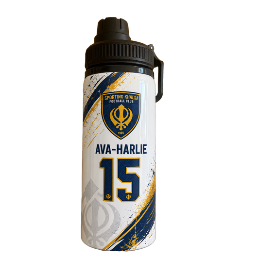 Personalised 600ml football water bottle