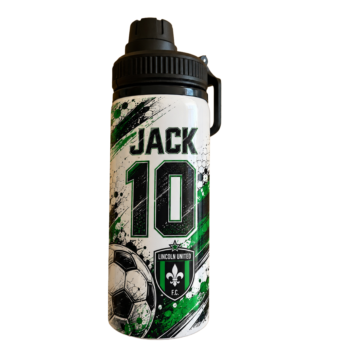 Personalised Football Water Bottle – 600ml
