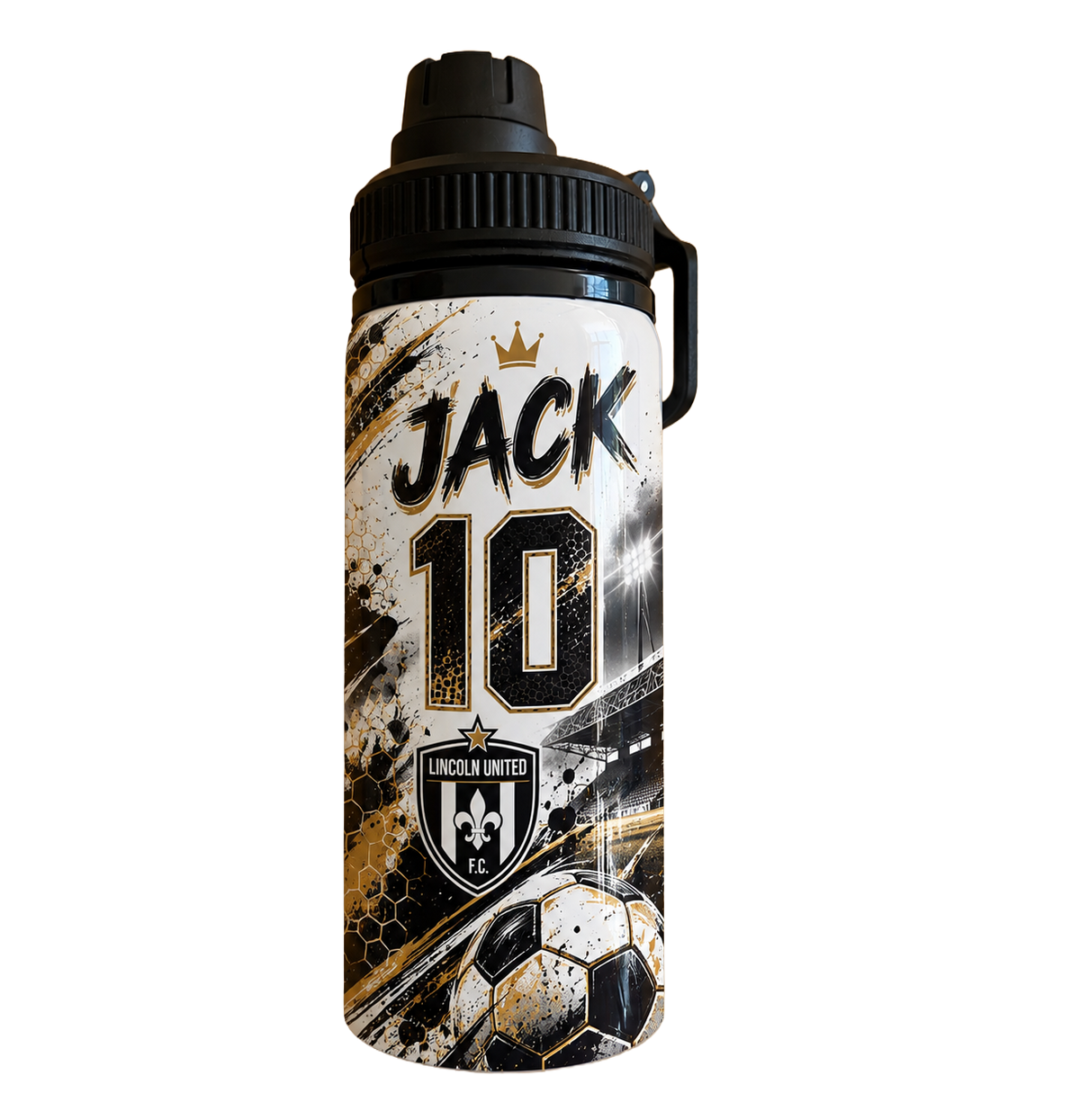 Personalised Football Water Bottle – 600ml