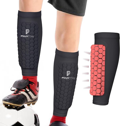 All-in-one football shin pad sleeve