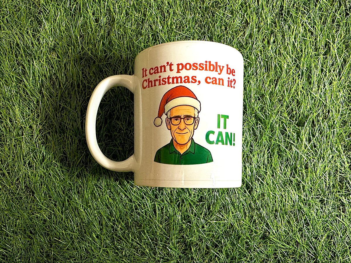 Mick McCarthy Christmas Mug – Funny Football Gift | “It Can!” Xmas Mug