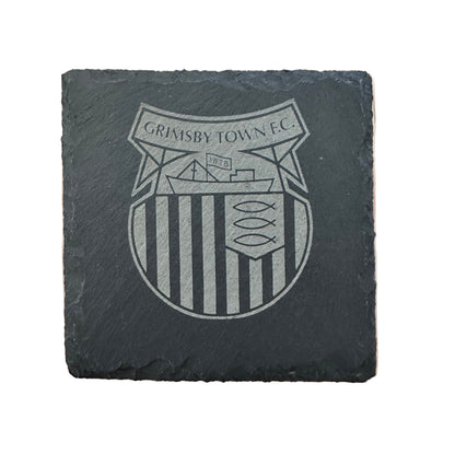 Personalised slate football club badge coaster