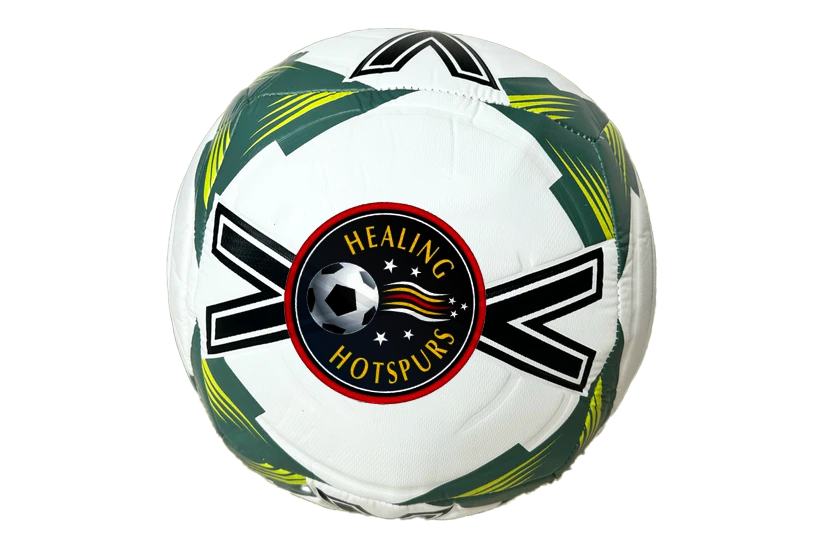 Set of ten custom club logo footballs
