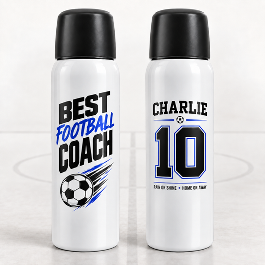 Personalised Best Football Coach 500ml Thermal Flask