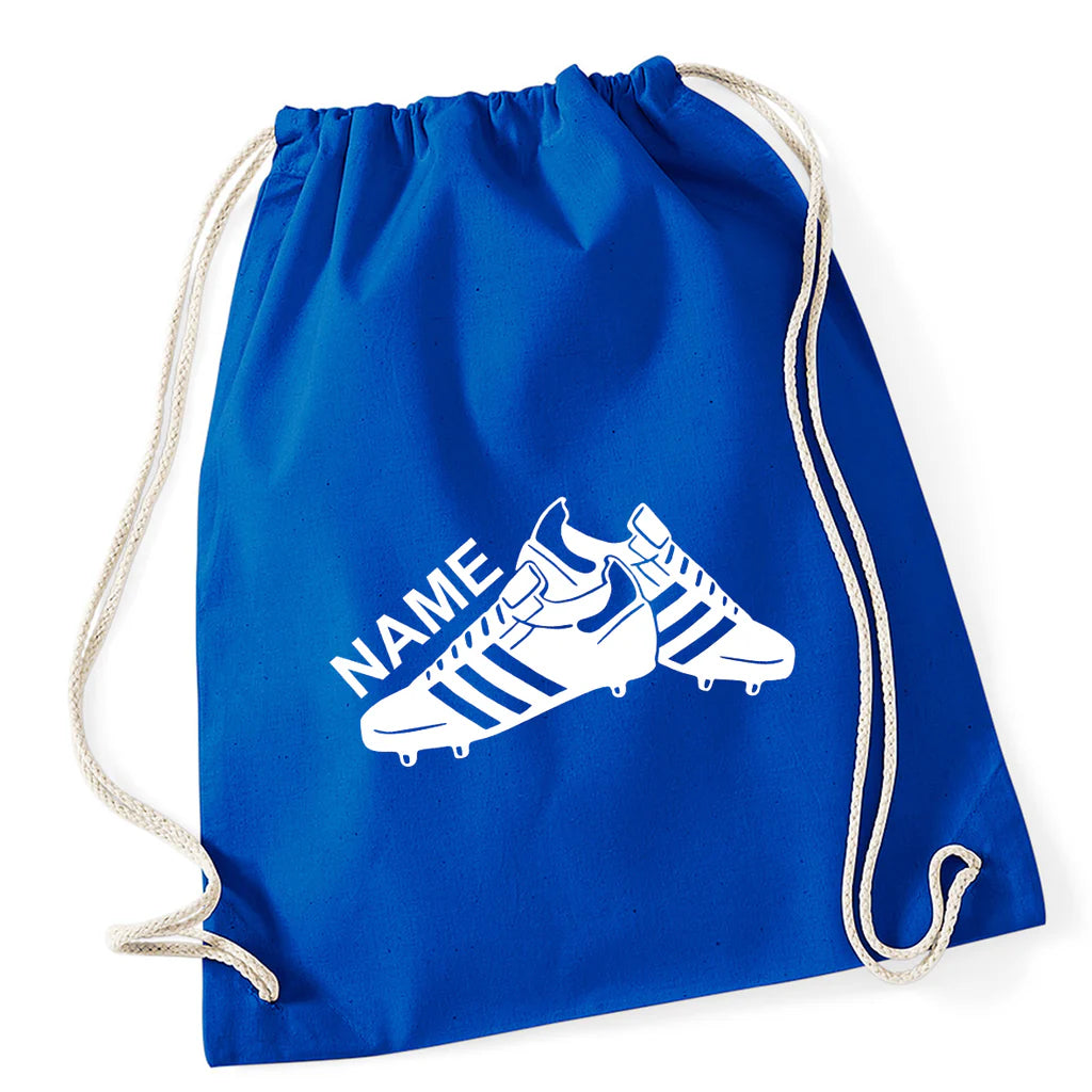 Personalised football drawstring sports bag