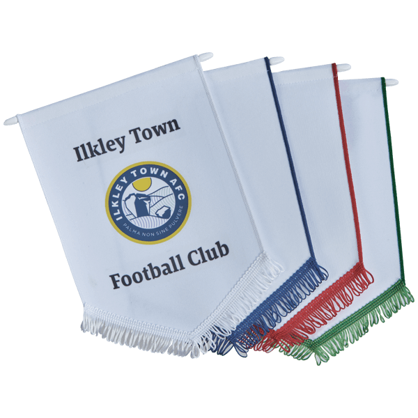 Sports Team Pennant Flag – Green, Red, Blue & White