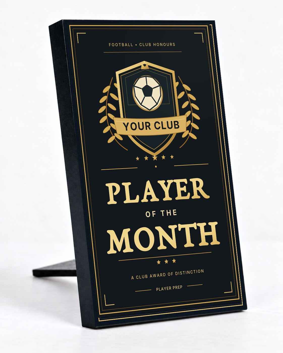 Heritage Club Player of the Month MDF Football Award – 5×3 Inch