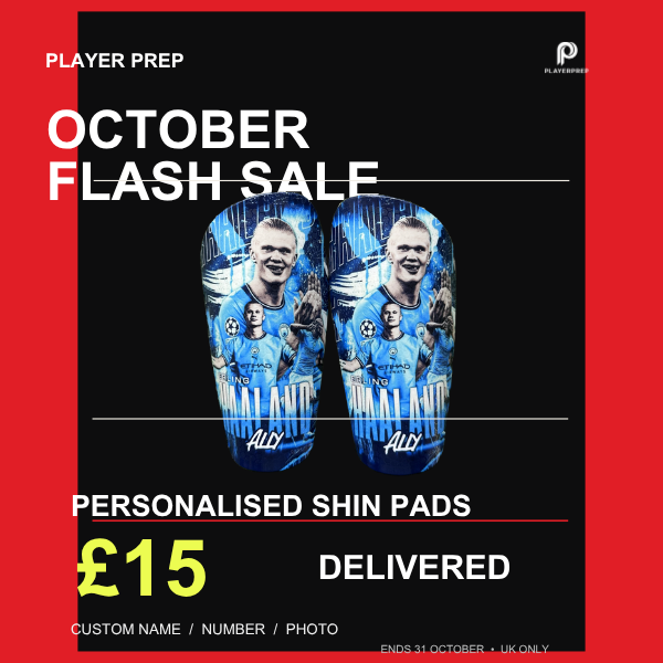 October Flash Sale – Personalised Shin Pads £15 Delivered