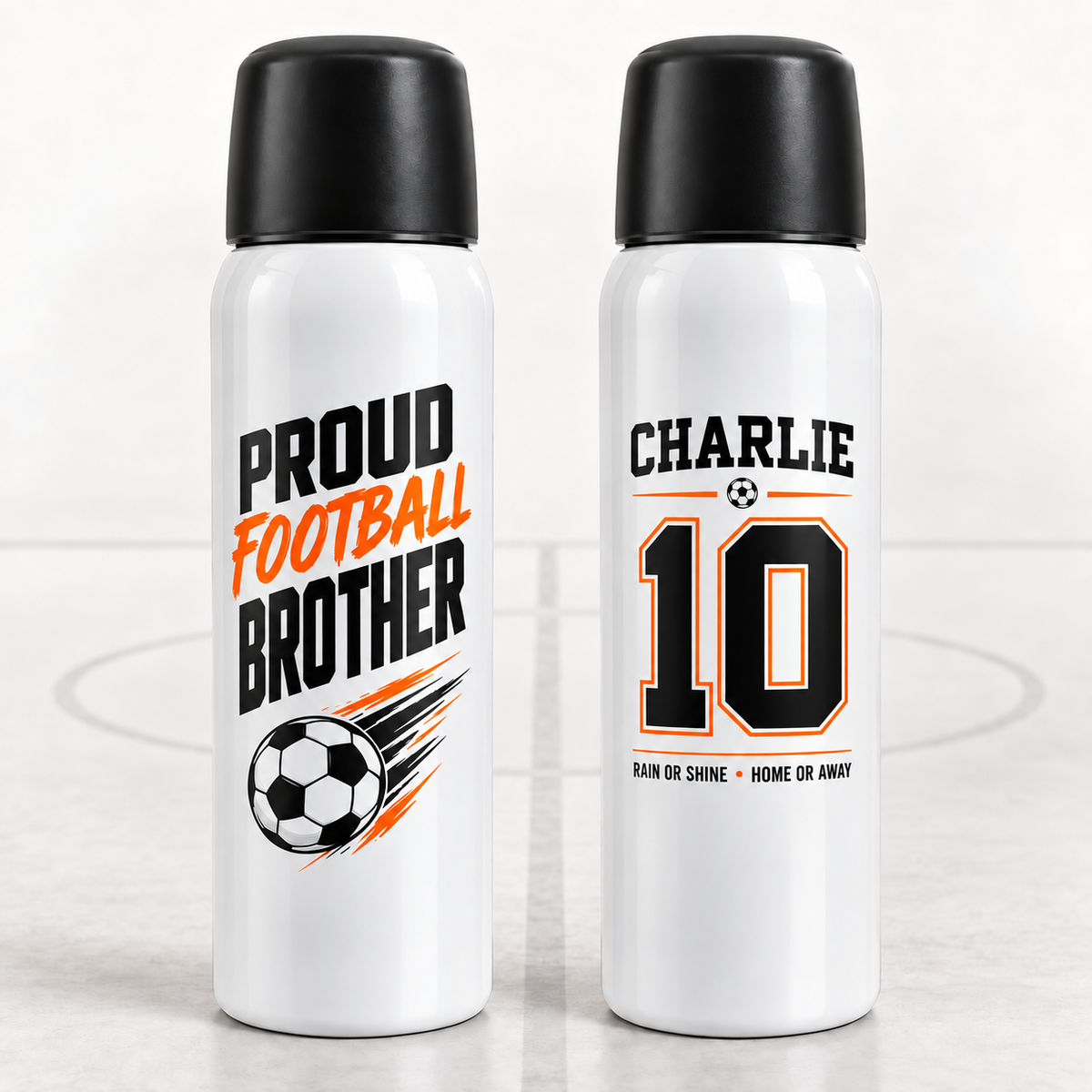 Personalised Proud Football Brother 500ml Thermal Flask