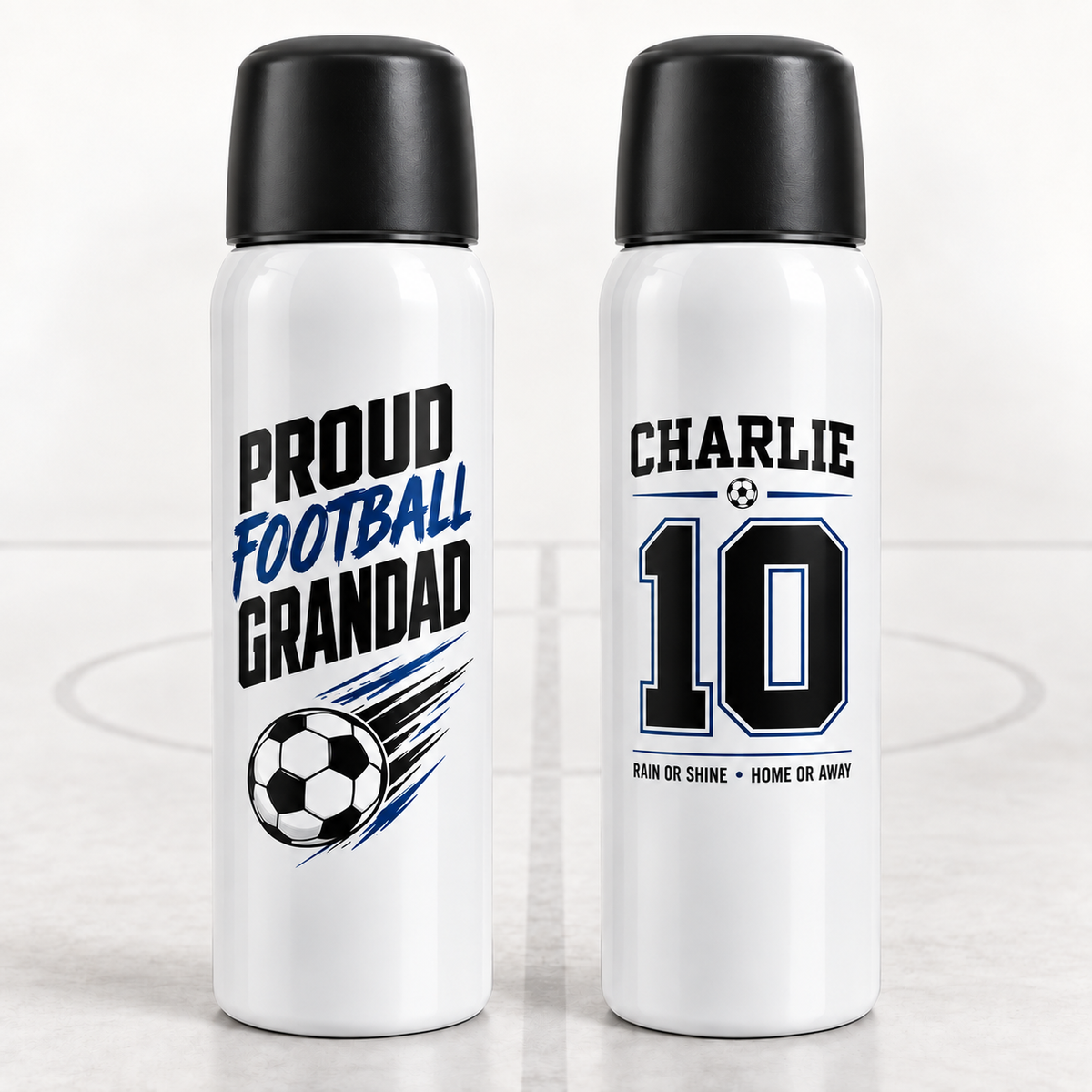 Personalised Proud Football Grandad 500ml Thermal Flask