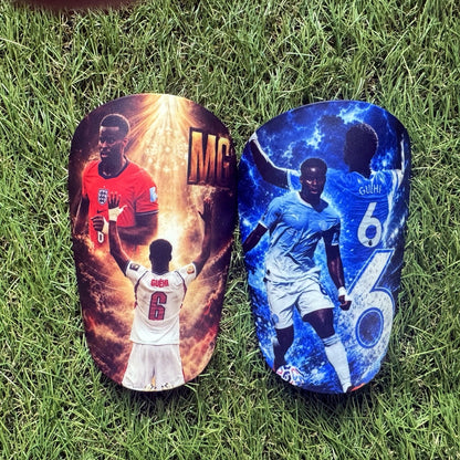 Style 7 – dual-player football personalised shin pads