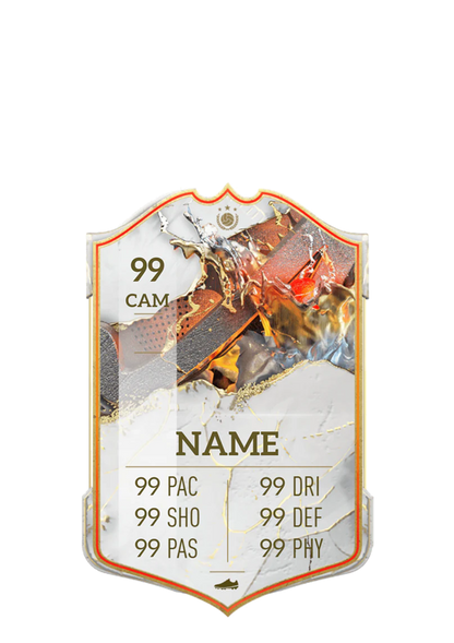 Personalised Metal Football Stat Card Gift -A4 size